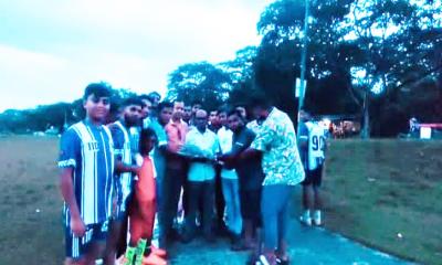 মুকসুদপুর মিনি স্টেডিয়ামে পান্নু ফুটবল একাডেমির উদ্যোগে মতবিনিময় সভা