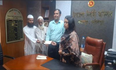 সদরপুরে ১৩টি এতিমখানার সুবিধাবঞ্চিত শিশুদের জন্য ৩৩ লাখ ২৪ হাজার টাকার চেক হস্তান্তর