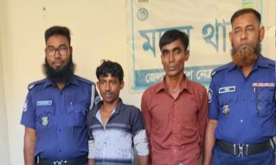 মদনে ৪ কেজি গাঁজাসহ দুই মাদক ব্যবসায়ী গ্রেপ্তার