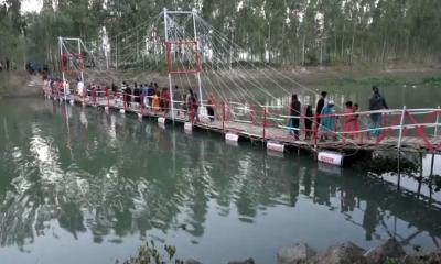 লালমনিরহাটে যুবদলের উদ্যোগে ৮০ মিটার দীর্ঘ ভাসমান সেতু নির্মাণ, জনদুর্ভোগ লাঘব