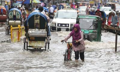 রাজধানীতে ৩ ঘণ্টায় ২৫ মিলিমিটার বৃষ্টি