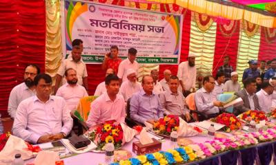 রায়গঞ্জে ফুলজোড় নদীর ওপর ফুটওভার ব্রিজ নির্মাণে মতবিনিময় সভা