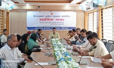 সাদুল্লাপুরে আইনশৃঙ্খলা কমিটির মাসিক সভা অনুষ্ঠিত