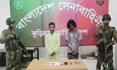 উলিপুরে মাদক পাচারের সময় সেচ্ছাসেবক লীগ নেতাসহ আটক ২