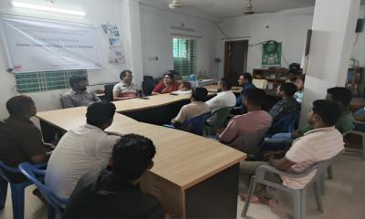 গোদাগাড়ীতে জলবায়ু ঝুঁকি ও জেন্ডার ন্যায্যতা উন্নয়নে রিইব-এর এফজিডি সভা