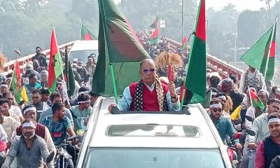 নওগাঁ-২ আসনে বিএনপির বিশাল মোটরসাইকেল শোডাউন