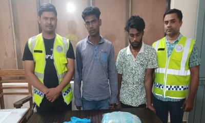 মৌলভীবাজারে ৩ কেজি গাঁজাসহ দুই যুবক আটক