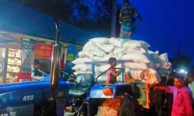 সুন্দরগঞ্জে ১৩৪ বস্তা সার জব্দ