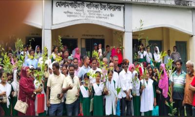 শহীদ জিয়ার শাহাদতবার্ষিকীতে কালাইয়ে শিক্ষার্থীদের মাঝে ফলদ গাছ বিতরণ