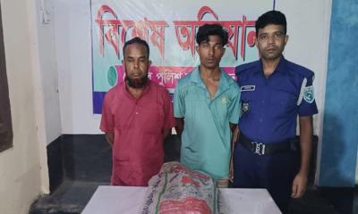 লালমনিরহাটে গাঁজাসহ সাবেক ইউপি সদস্য ও জামাতা গ্রেফতার