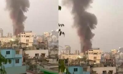 রাজধানীর কড়াইল বস্তিতে ভয়াবহ আগুন