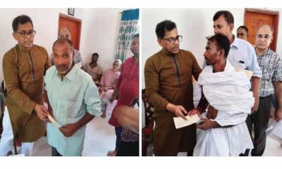 মুকসুদপুরে ৪০ অসহায়ের পাশে এমপি সেলিমুজ্জামান