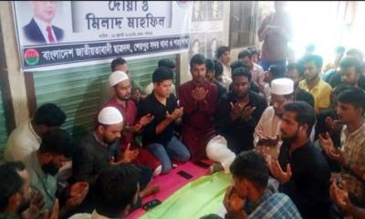 জুলাই-আগস্টের শহীদদের স্মরণে শেরপুরে ছাত্রদলের দোয়া ও মিলাদ মাহফিল