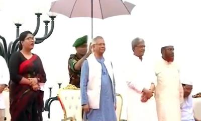 জুলাই ঘোষণাপত্র’ পাঠ অনুষ্ঠানে মঞ্চে প্রধান উপদেষ্টা