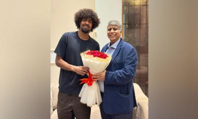 নেপাল-ভারত ম্যাচ খেলতে ঢাকায় পৌঁছেছেন হামজা চৌধুরী