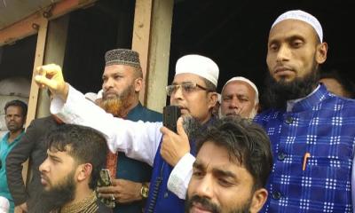 মধ্যনগরে জামায়াতে ইসলামী দাঁড়ি-পাল্লার নির্বাচনী প্রচারণা