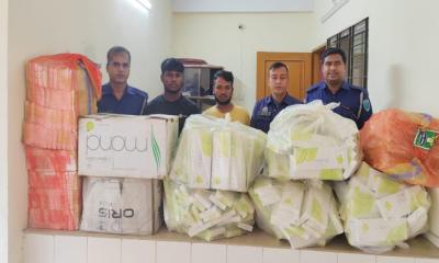 কমলগঞ্জে ১ লাখ ১০ হাজার বিদেশী সিগারেটসহ দুইজন গ্রেফতার