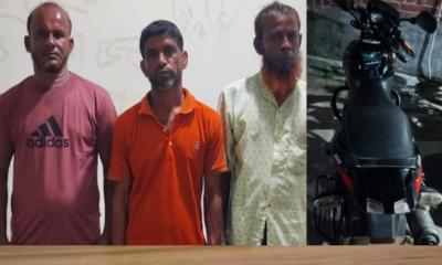 জীবননগরে পুলিশের অভিযান: মোটরসাইকেল ও ফেনসিডিলসহ গ্রেফতার ৩