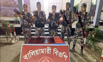 রাজীবপুরে জামালপুর ৩৫ ব্যাটালিয়নের অভিযানে ভারতীয় মেডিসিন আটক