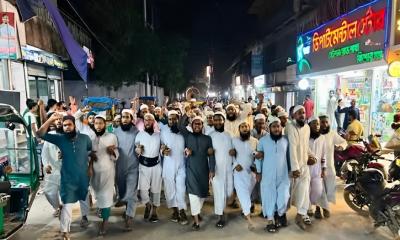 পুরান ঢাকায় ব্যবসায়ী হত্যা: কিশোরগঞ্জে ইসলামী যুব আন্দোলনের বিক্ষোভ