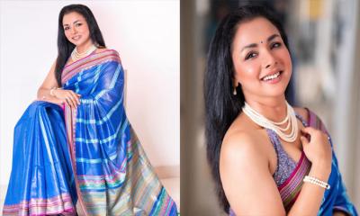 শাড়িতে মুগ্ধতা ছড়াচ্ছেন রুনা খান