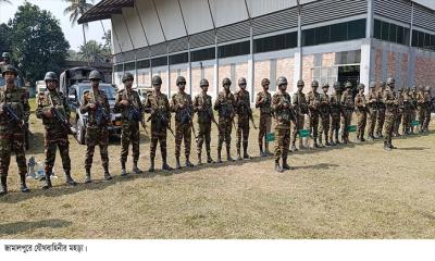 জামালপুরে যৌথ বাহিনীর মহড়া