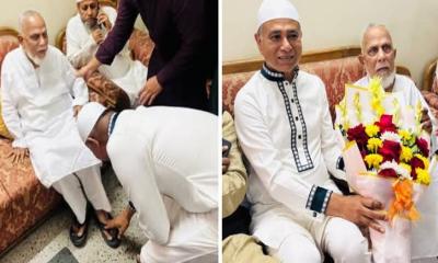 বিজয় হয়ে সাবেক এমপির বাড়িতে গেলেন ইঞ্জি: শ্যামল