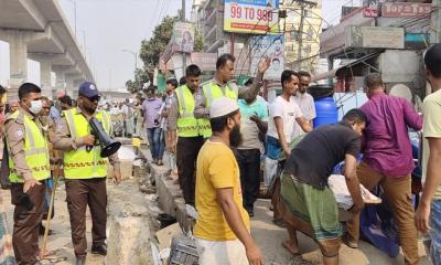 ঢাকা-সিলেট মহাসড়কে দখল উচ্ছেদ