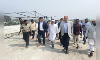 সোনাহাট সেতু পরিদর্শন, কাজ শেষ করার তাগিদ এমপির