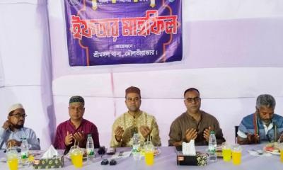 সাংবাদিকদের সম্মানে শ্রীমঙ্গল থানার ইফতার মাহফিল
