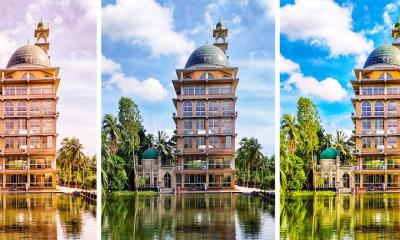 নান্দনিকতায় অনন্য মালঞ্চ  জামে মসজিদ