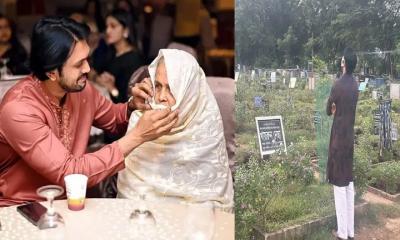 মায়ের শাড়ি দিয়ে পাঞ্জাবি বানিয়ে কবর জিয়ারতে শুভ