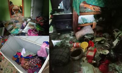 মান্দায় বসতবাড়িতে  হামলা-অগ্নিসংযোগ ও  লুট