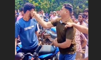 মুন্ডুমালা শাহিন ফিলিং স্টেশনে তেল নিতে আসা বাইক চালকদের যুবলীগ নেতার হামলা