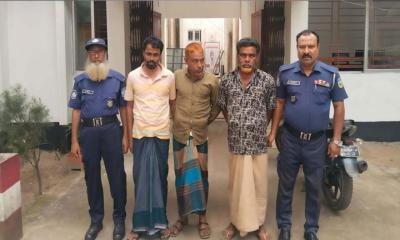 শ্রীবরদীতে তিন মাদক কারবারি আটক