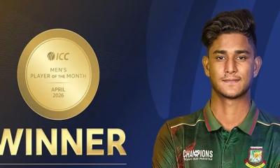 আইসিসির মাসসেরা ক্রিকেটার নাহিদ রানা