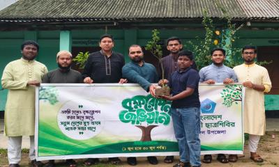 শ্রীমঙ্গলে ছাত্রশিবিরের বৃক্ষ রোপণ ও চারা বিতরণ