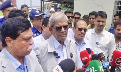 রূপগঞ্জে গন্ধর্বপুর পানি শোধনাগার পরিদর্শনে মির্জা ফখরুল