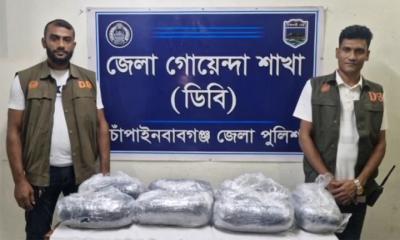 নাড়ুর চালানে ১৪ কেজি গাঁজা উদ্ধার