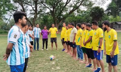 কোটচাঁদপুরে আর্জেন্টিনা-ব্রাজিল ফুটবল ম্যাচ