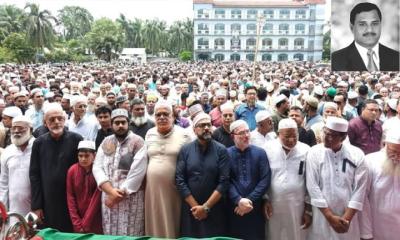 বিএনপি নেতা ও  সাবেক উপজেলা চেয়ারম্যান ওয়াহিদের জানাজা