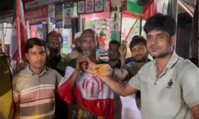 গোয়ালন্দে দুধ দিয়ে গোসল করে আর্জেন্টিনার সাপোর্টারের ইরানে যোগ