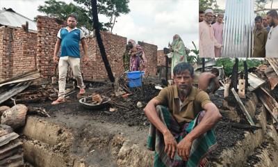 বাউফলে অগ্নিকাণ্ডে ক্ষতিগ্রস্ত পরিবারের পাশে এমপি মাসুদ