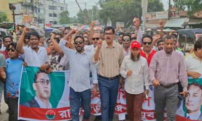 রাজবাড়ীতে যুবদলের বিক্ষোভ মিছিল ও সমাবেশ