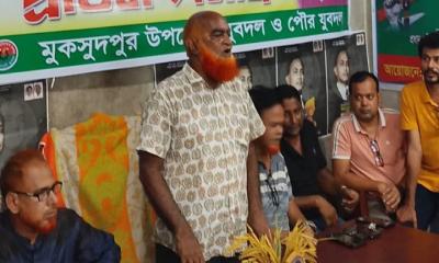 মুকসুদপুরে যুবদলের  সভা ও  মিছিল