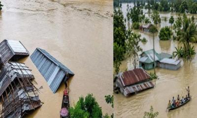 বন্যায় মৃত্যু ৫৬ ,  আশ্রয়কেন্দ্রে ১০ হাজারের বেশি মানুষ
