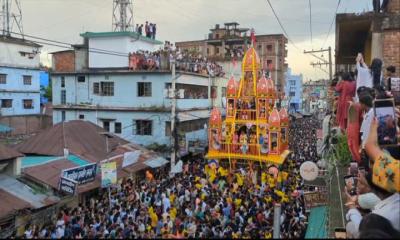 উল্টো টানে শেষ হলো ধামরাইয়ের ঐতিহ্যবাহী রথযাত্রা