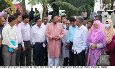 জয়পুরহাটে কৃষিপণ্য রপ্তানি অঞ্চল গড়তে মাঠ পরিদর্শন
