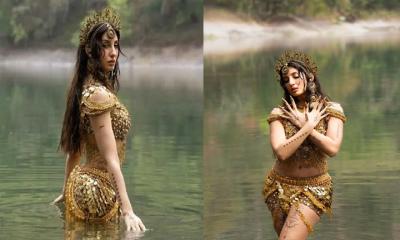 নোরা ফাতেহির সোনালি লুক ভাইরাল
