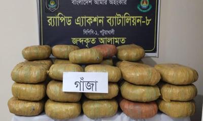 দুমকিতে ৬৬ কেজি গাঁজা উদ্ধার